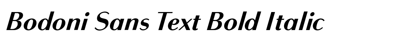 Bodoni Sans Text Bold Italic